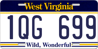 WV license plate 1QG699