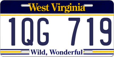 WV license plate 1QG719