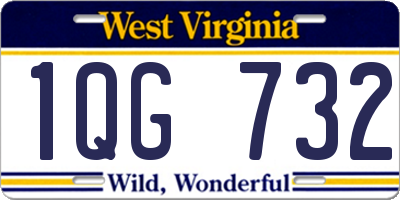 WV license plate 1QG732