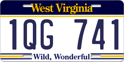 WV license plate 1QG741