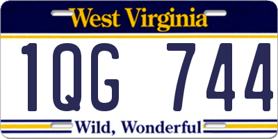 WV license plate 1QG744