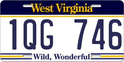 WV license plate 1QG746
