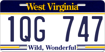 WV license plate 1QG747