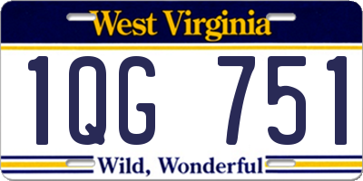 WV license plate 1QG751