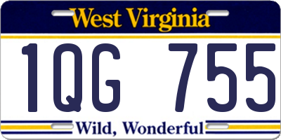 WV license plate 1QG755