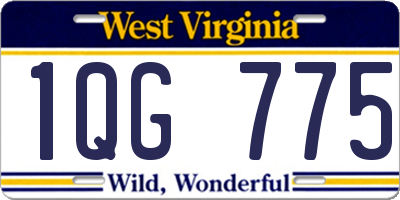 WV license plate 1QG775