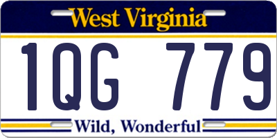 WV license plate 1QG779