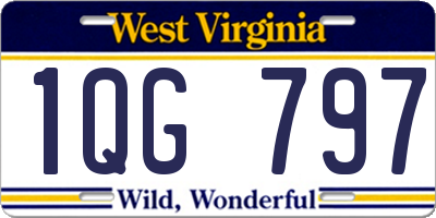 WV license plate 1QG797