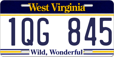 WV license plate 1QG845