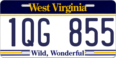 WV license plate 1QG855