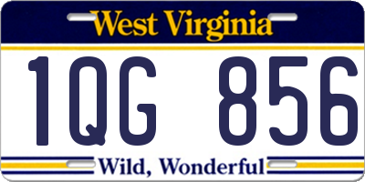 WV license plate 1QG856