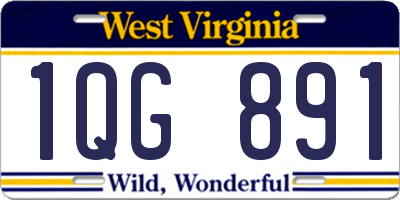 WV license plate 1QG891