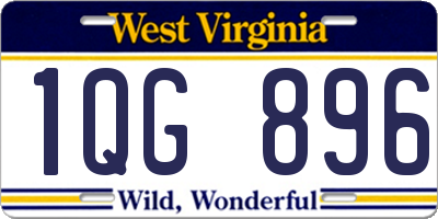 WV license plate 1QG896