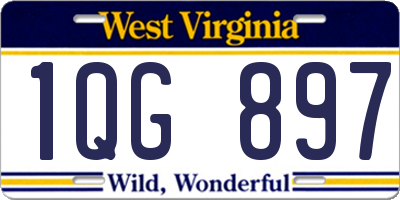 WV license plate 1QG897