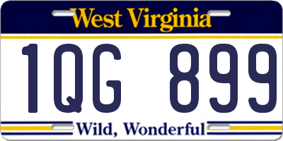 WV license plate 1QG899