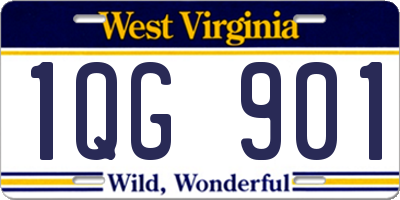 WV license plate 1QG901