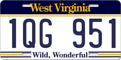 WV license plate 1QG951