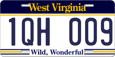 WV license plate 1QH009