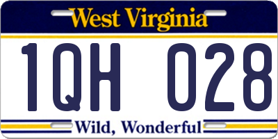 WV license plate 1QH028