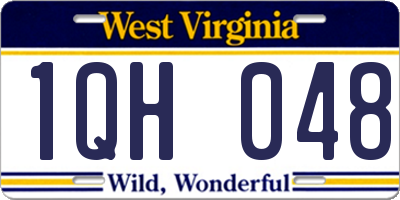 WV license plate 1QH048