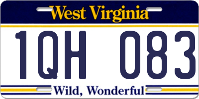 WV license plate 1QH083
