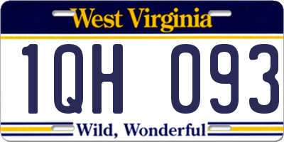 WV license plate 1QH093
