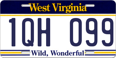 WV license plate 1QH099