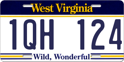 WV license plate 1QH124