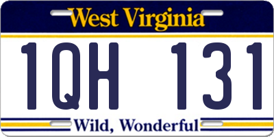 WV license plate 1QH131