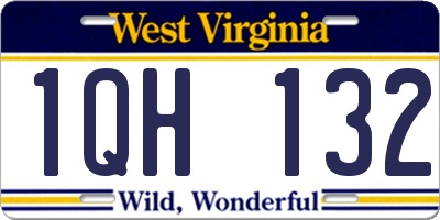 WV license plate 1QH132