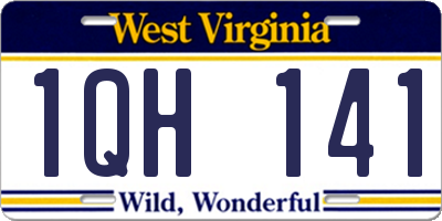 WV license plate 1QH141