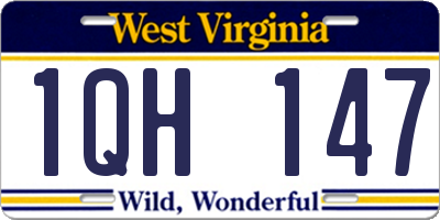 WV license plate 1QH147