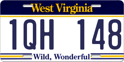 WV license plate 1QH148