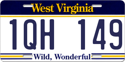 WV license plate 1QH149