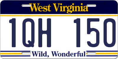 WV license plate 1QH150