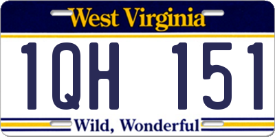 WV license plate 1QH151