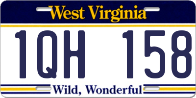 WV license plate 1QH158