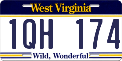 WV license plate 1QH174