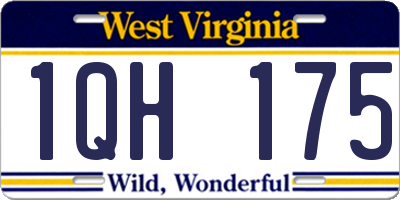 WV license plate 1QH175