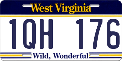 WV license plate 1QH176