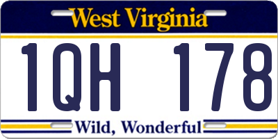 WV license plate 1QH178