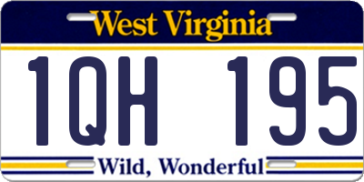 WV license plate 1QH195