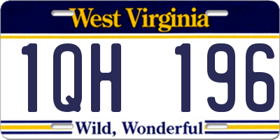 WV license plate 1QH196