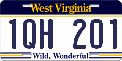 WV license plate 1QH201