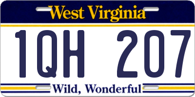 WV license plate 1QH207