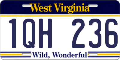 WV license plate 1QH236