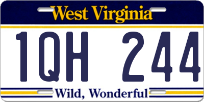 WV license plate 1QH244