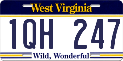 WV license plate 1QH247
