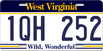 WV license plate 1QH252
