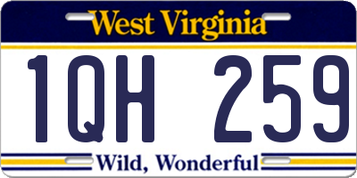 WV license plate 1QH259